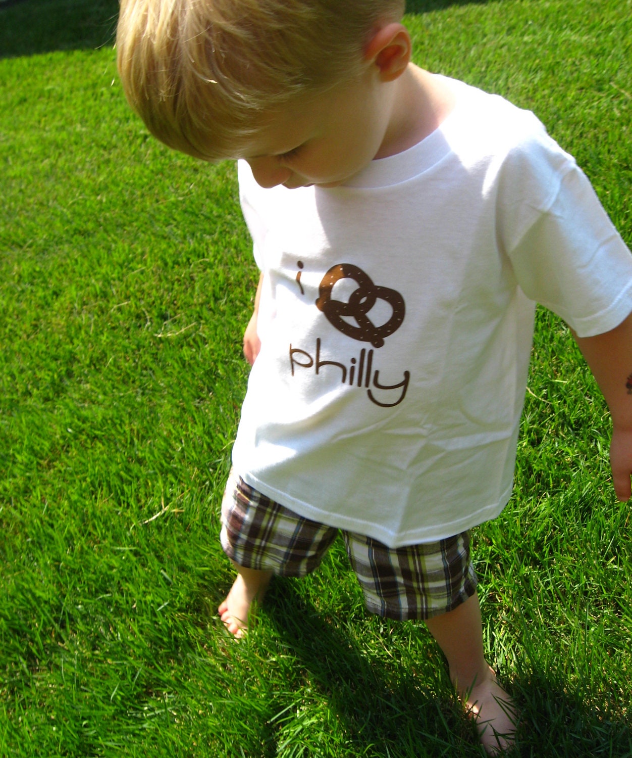 I (pretzel) Philly Organic Cotton Toddler Tee in 4T