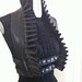 Upcycled Bicycle Inner Tube Ruffle Vest Strap Halter Top Burning Man Goth Fetish Post Apocalyptic Steampunk Adjustable Harness Underbust