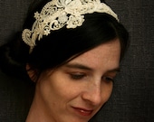 bridal lace headband -FLOWERS FOR the BRIDE- (vintage ivory)
