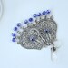 dark blue crystal earrings