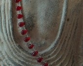 Tear Drop Necklace Red