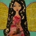 I Believe In Fairies -Original mixed media painting and collage on watercolor paper by a Pink Dreamer