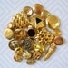 Vintage Button Lot - Bright Gold Mix 292