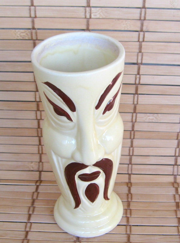 Vintage Orchids of Hawaii Fu Manchu Vase, Mug