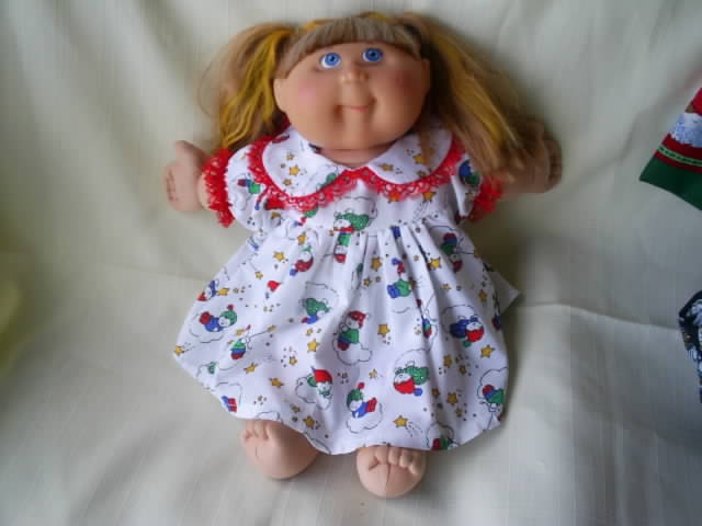Christmas dress with bloomers for cabbage patch