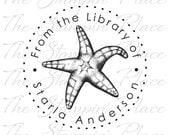 SELF INKING Personalized Custom Stamp - From the Library of Starfish PB50