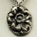 Spoon Pendant Art Nouveau Wild Rose Sterling Silver Floral Pendant (P064)