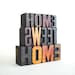 Home Sweet Home -13 Vintage Letterpress Alphabets Collection - VG15
