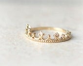 Tiara Ring in gold plated sterling silver