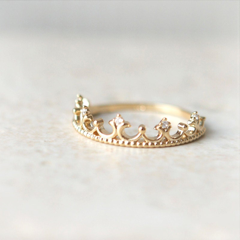 Tiara Ring in gold plated sterling silver