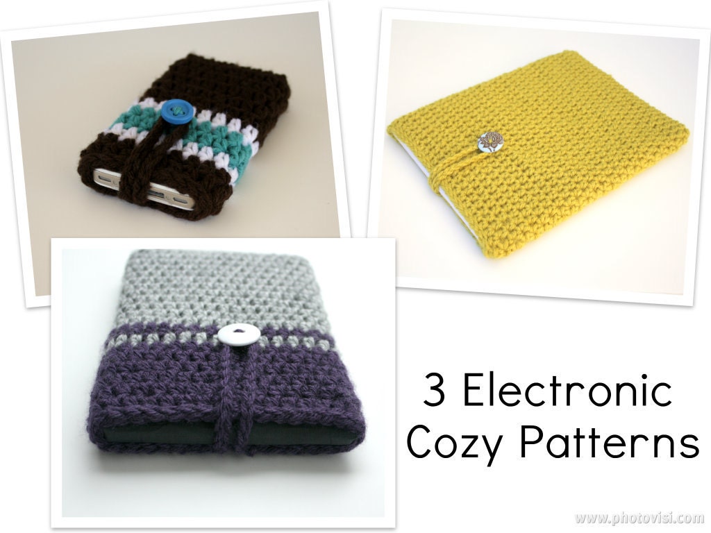 iPod iPhone iPad Nook Kindle Crochet Pattern Set