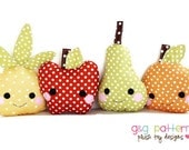 Toy Sewing Pattern - Kawaii Mini Fruit Pattern - Baby Toys, Party Favors - PDF Pattern