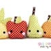 Toy Sewing Pattern - Kawaii Mini Fruit Pattern - Baby Toys, Party Favors - PDF Pattern
