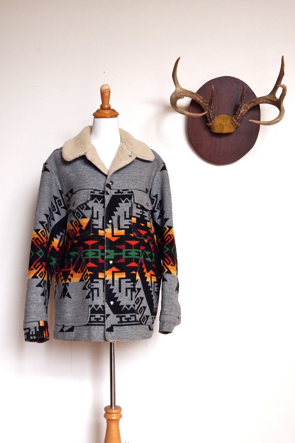 Pendleton Southwestern Blanket Coat with by magnoliavintageco