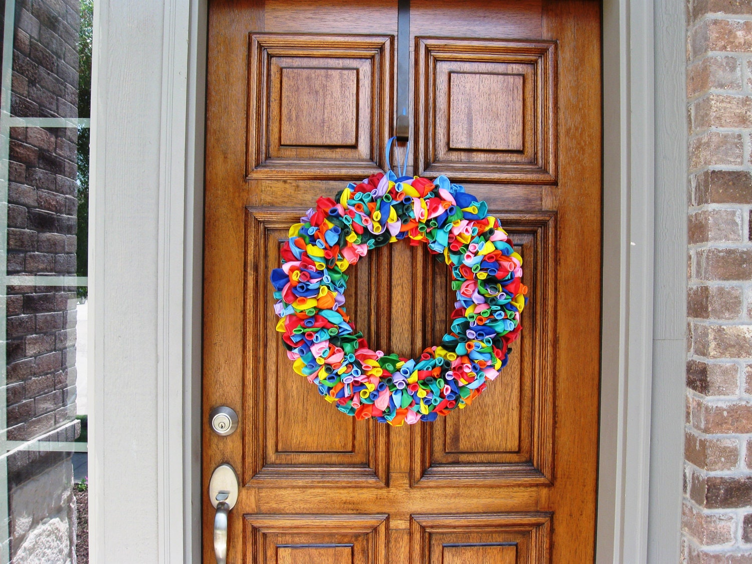 Rainbow Birthday Balloon Wreath