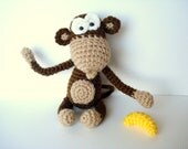Pattern, Amigurumi Pattern, Amigurumi Monkey Pattern, Crocheted Monkey Pattern - Instant dowload