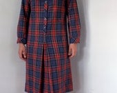 Scottish plaid wool dress by Country Miss 70s 80s M
