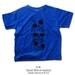 3 Skulls Day of the Dead Toddler Silkscreen Kid T-Shirt Blue