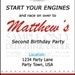 Custom - Race Ticket - Birthday Party Invitation - JPEG Printable File