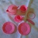 Cute Plastic Toy Dishes in Pepto-Bismol Pink