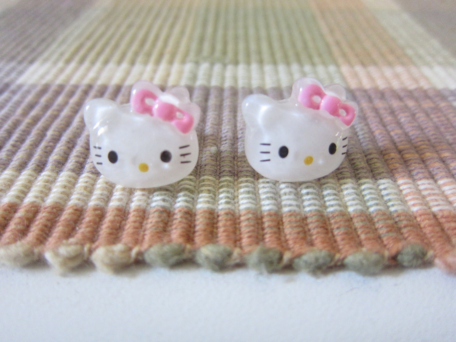 SALE Hello Kitty Silver Plated Stud Earrings
