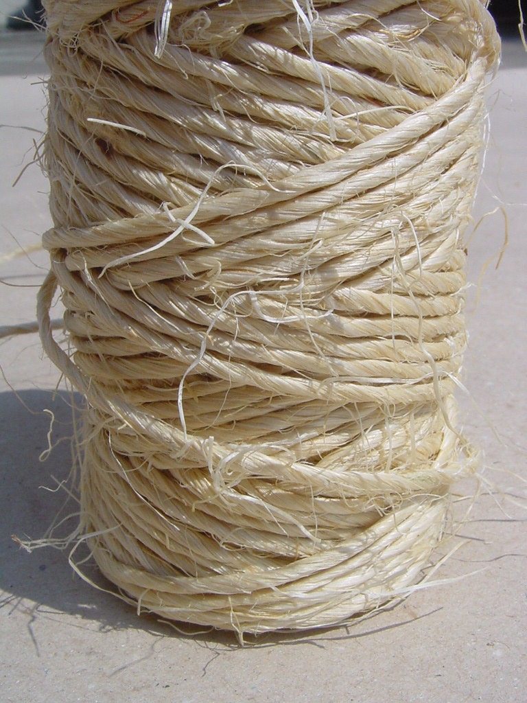 SALE Sisal cord - 1 spool - 2 mm Diameter - TWISTED CORD - Natural Color