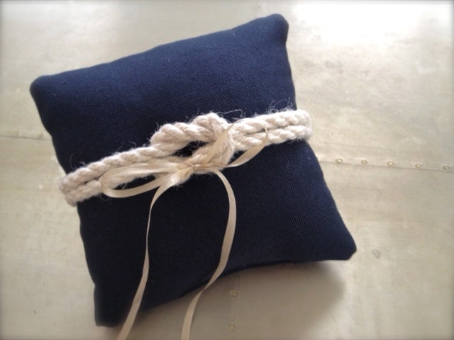 Ring bearer pillow, nautical