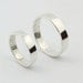 Custom Inner Fingerprint Ring - Sterling Silver Engraving Wedding Band set-non blackened,6mm,4mm