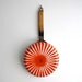 RESERVEDVintage Enamel Colourware Pan - Mid Century Stripe Cookware, Retro Orange and White