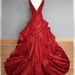 Red Wedding Dress Ball Gown, Silk Taffeta, Custom Made to Order in your size