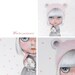 Winter princess original acrylic painting, ooak custom Blythe doll, art doll by inameliart