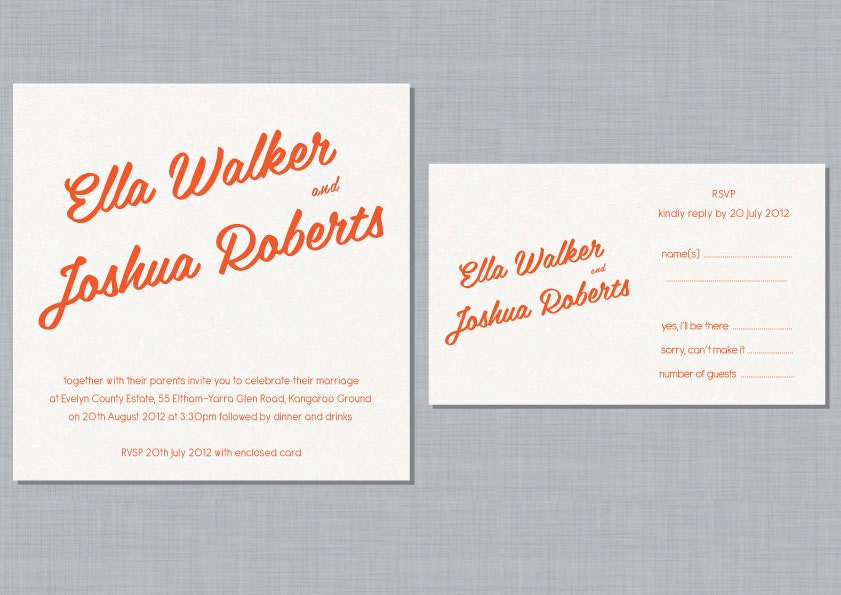 Printable Wedding Invitation Set - Ella