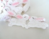 Fufu Bunny Crochet Animal Scarf in Snow Bunny White