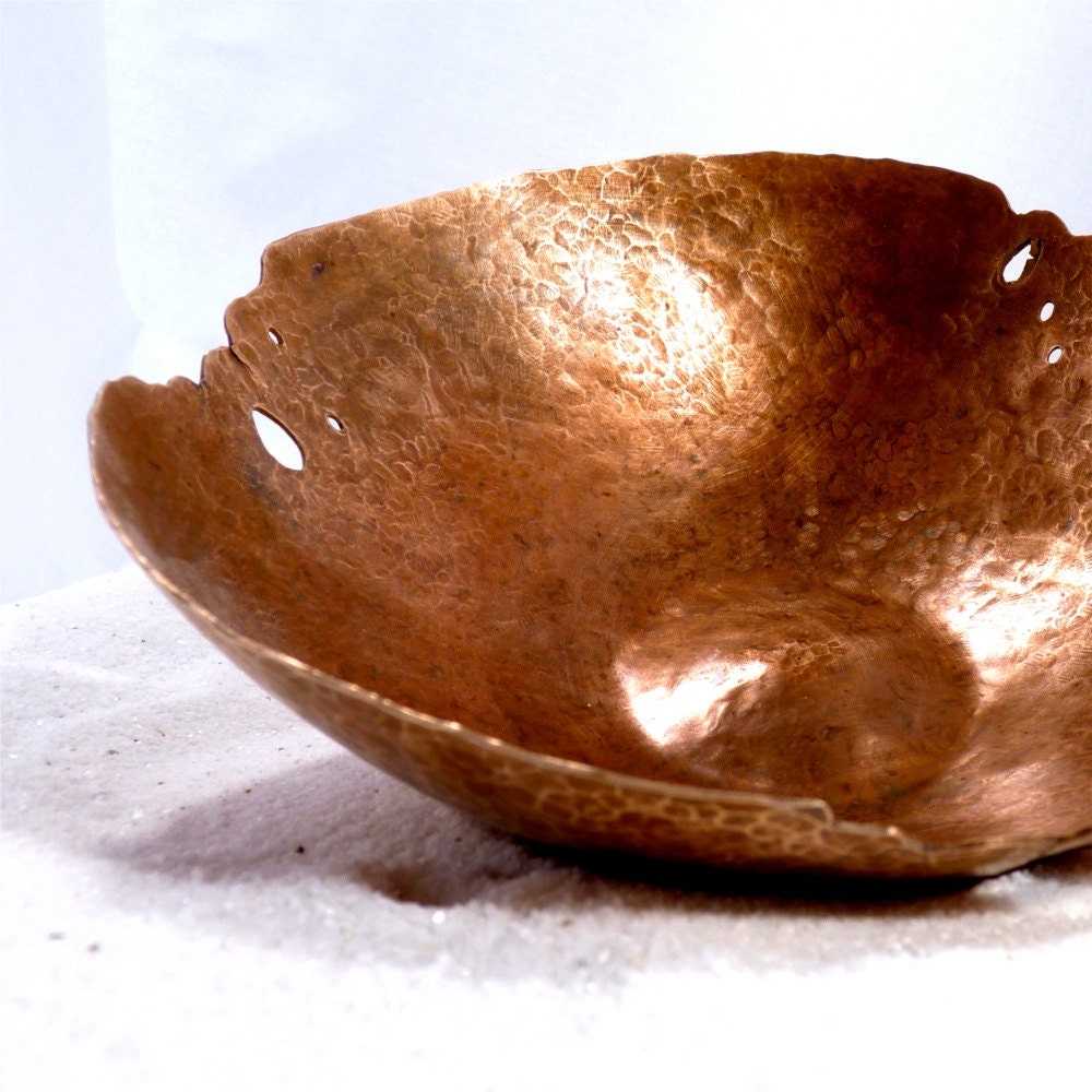 Sunken Copper Bowl, Salvaged Metal, Eco Friendly