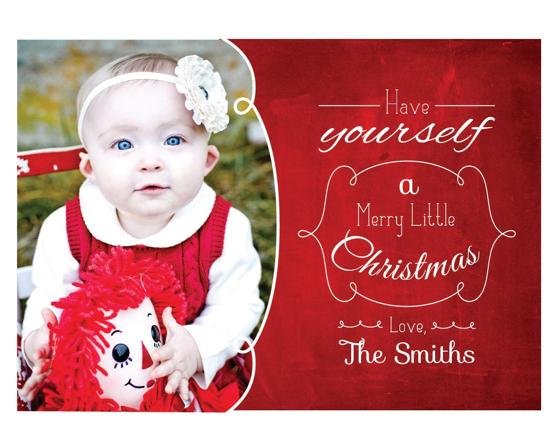 Christmas Holiday Card - PRINTABLE PHOTO CARD by Itsy Belle Il_570xn