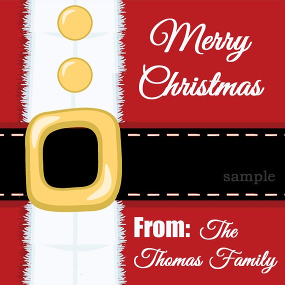 Personalized Christmas Gift Tags Printable - From Santa or From Your Family Il_570xn