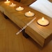 Black cherry and walnut tea light candle holder