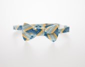 Little Boy Bowtie - Blue and Yellow Squares