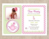 Printable Custom Girls Birthday Invitation - Tea Party Theme Il_170x135