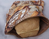 v2.0 Reusable Bread Loaf Bag - Designed to Fit Homemade Sandwich Loaves - Artisan Bread Fabric