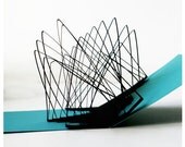 Pop up geometry - 4x4 inches - papercut card