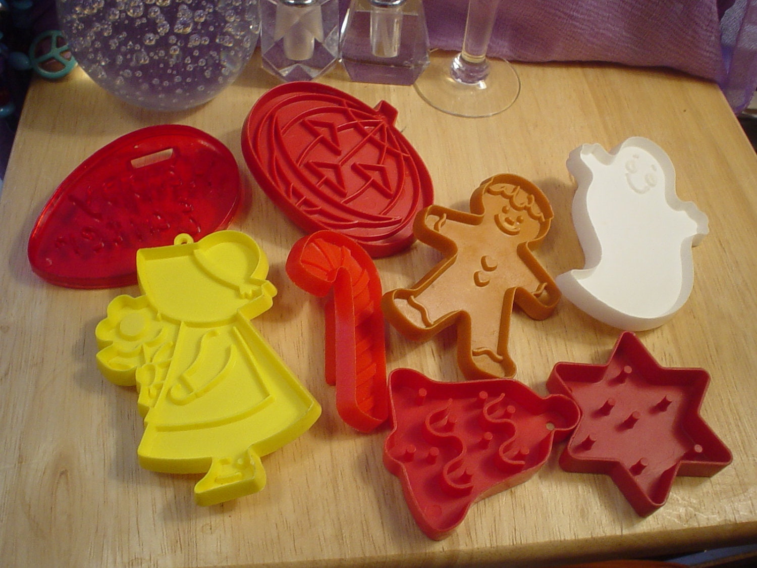 8 Vintage Plastic Cookie Cutters