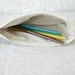 Pencil case zipper pouch Black Friday Etsy Cyber Monday Etsy natural linen, neutral, sheep, back to school