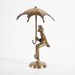Brass Frog with Umbrella