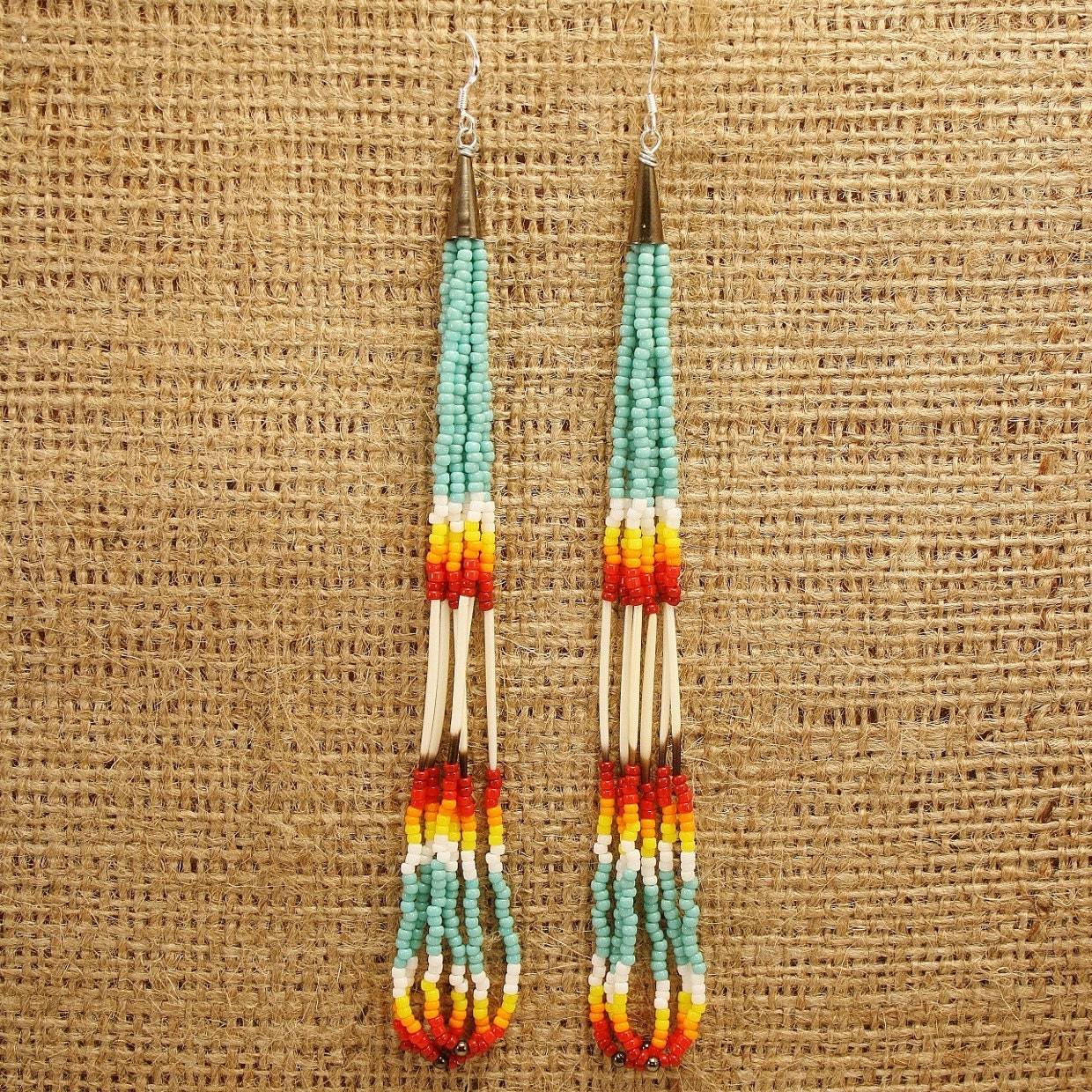 Rising Clouds Southwestern Earrings - Gunmetal Ear Hooks Native American Style