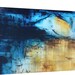 Abstract Blue Painting Brown Yellow Large Original Abstract Stretched Canvas Acrylic Modern Decorative Wall Art 36x24 By Heather Day