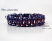 Classic Red White & Blue Camouflage 550 Paracord Bracelet Survival Band Strap