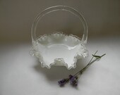 Fenton SILVERCREST BASKET Milk Glass