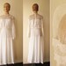 SALE Rare 1920s 1930s ANTIQUE white longsleeved vintage WEDDING dress with puff sleeves and netting size S M 20s 30s