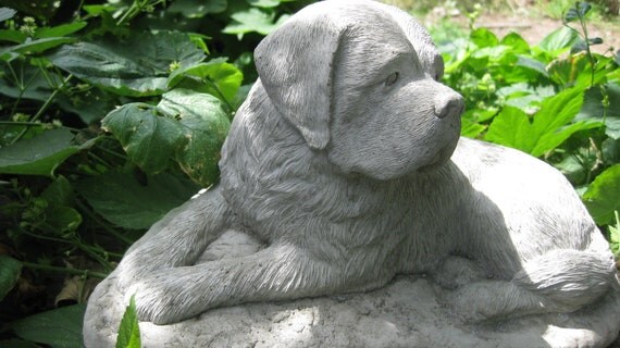 large cement dog statues